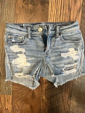 American Eagle Outfitters Denim ripped cut off shorts